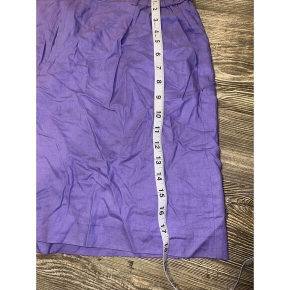 Open Edit Purple Dahlia Linen Blend Shorts Size 1X Woman's. NWT. 6 - Picture 8 of 10